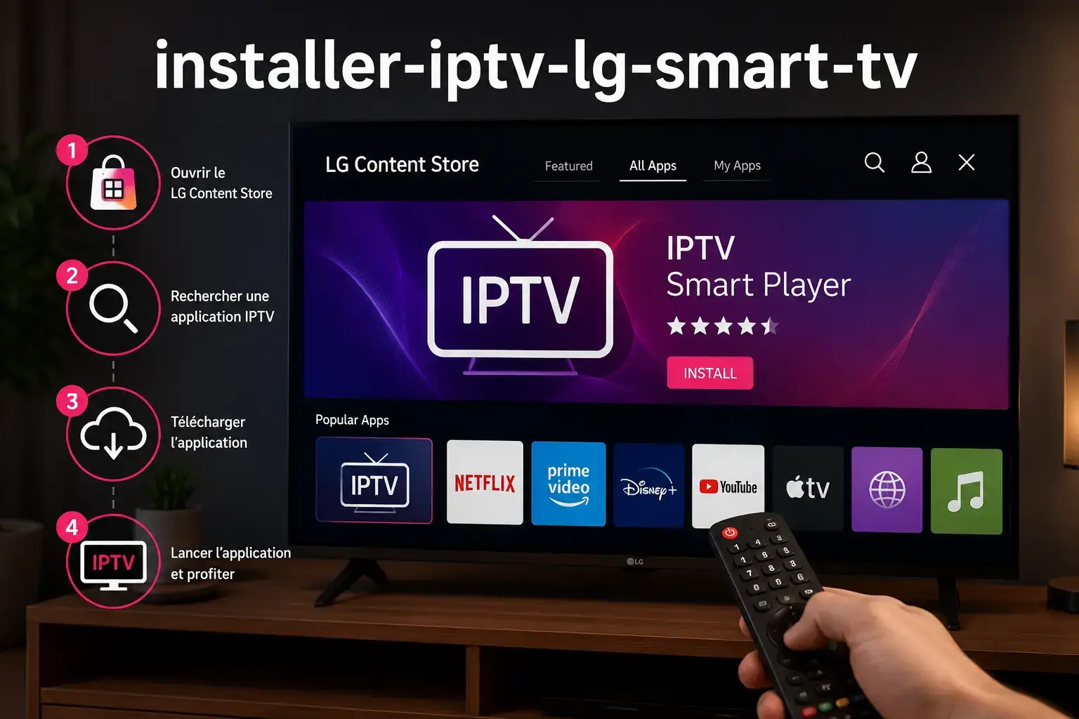 Installer IPTV sur LG Smart TV webOS — Smart IPTV et configuration adresse MAC